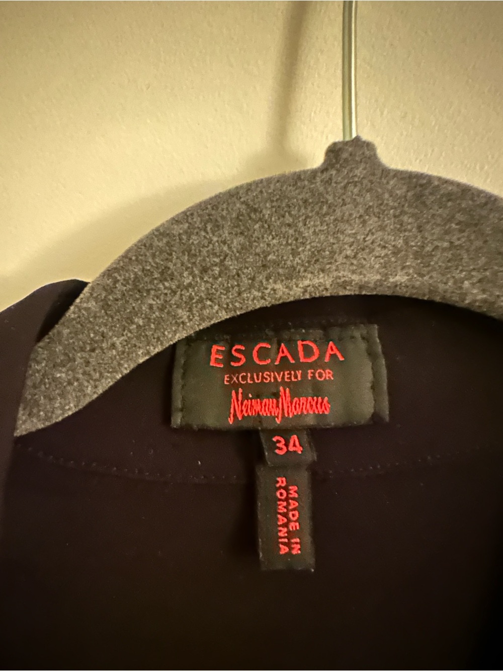 Escada Black Ruffle Front Blouse - Picture 2 of 4